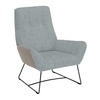 SESSEL in Flachgewebe Hellblau  - Schwarz/Hellblau, Design, Textil/Metall (82/102/81cm) - Pure Home Lifestyle