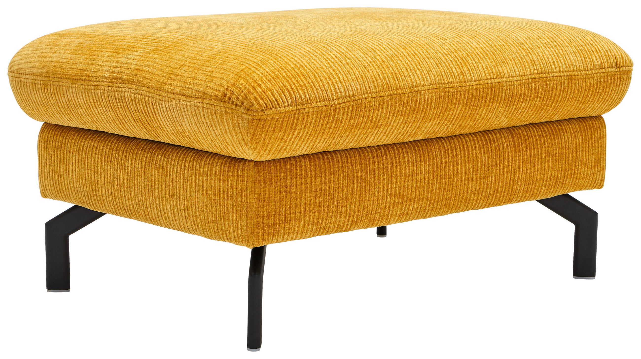 HOCKER Webstoff Currygelb  - Currygelb/Schwarz, Design, Textil/Metall (90/44/66cm) - Beldomo System