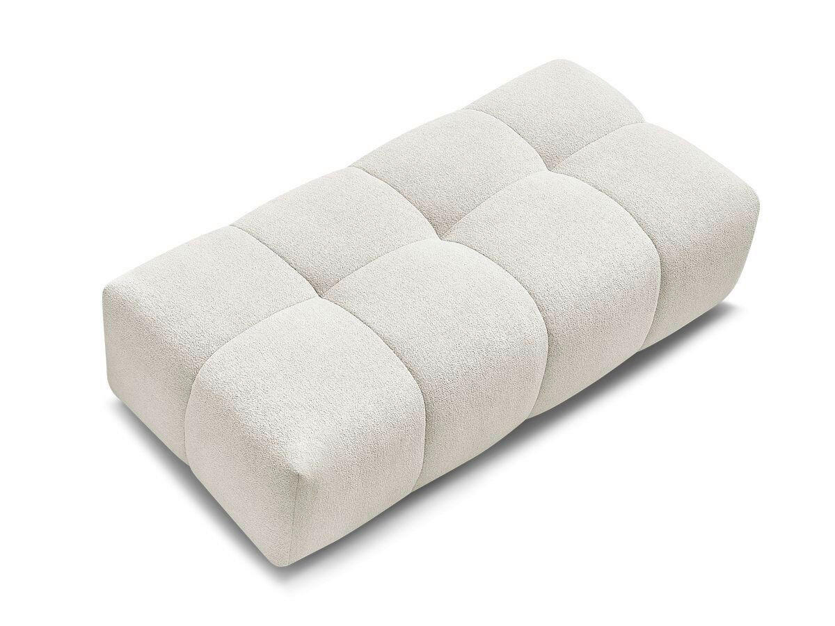 HOCKER EVEREST Flachgewebe Weiß  - Schwarz/Weiß, MODERN, Kunststoff/Textil (166/100/40cm)