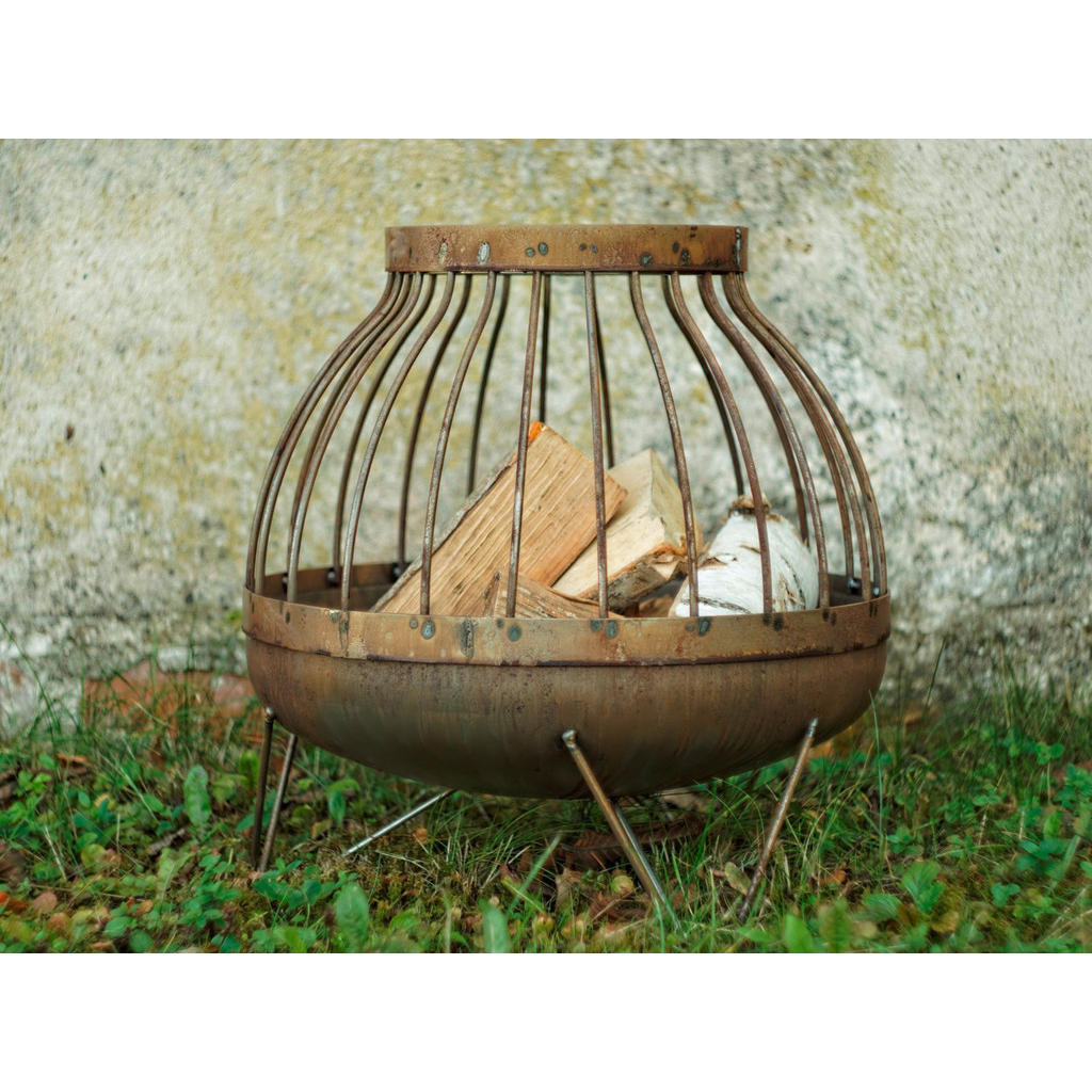 Thumbnail - Ambia Garden Feuerschale Svenskav Somma 2540, Rost, Metall, 45x42x45 cm, Grüner Punkt, Made in Europe, Handmade in Europ...