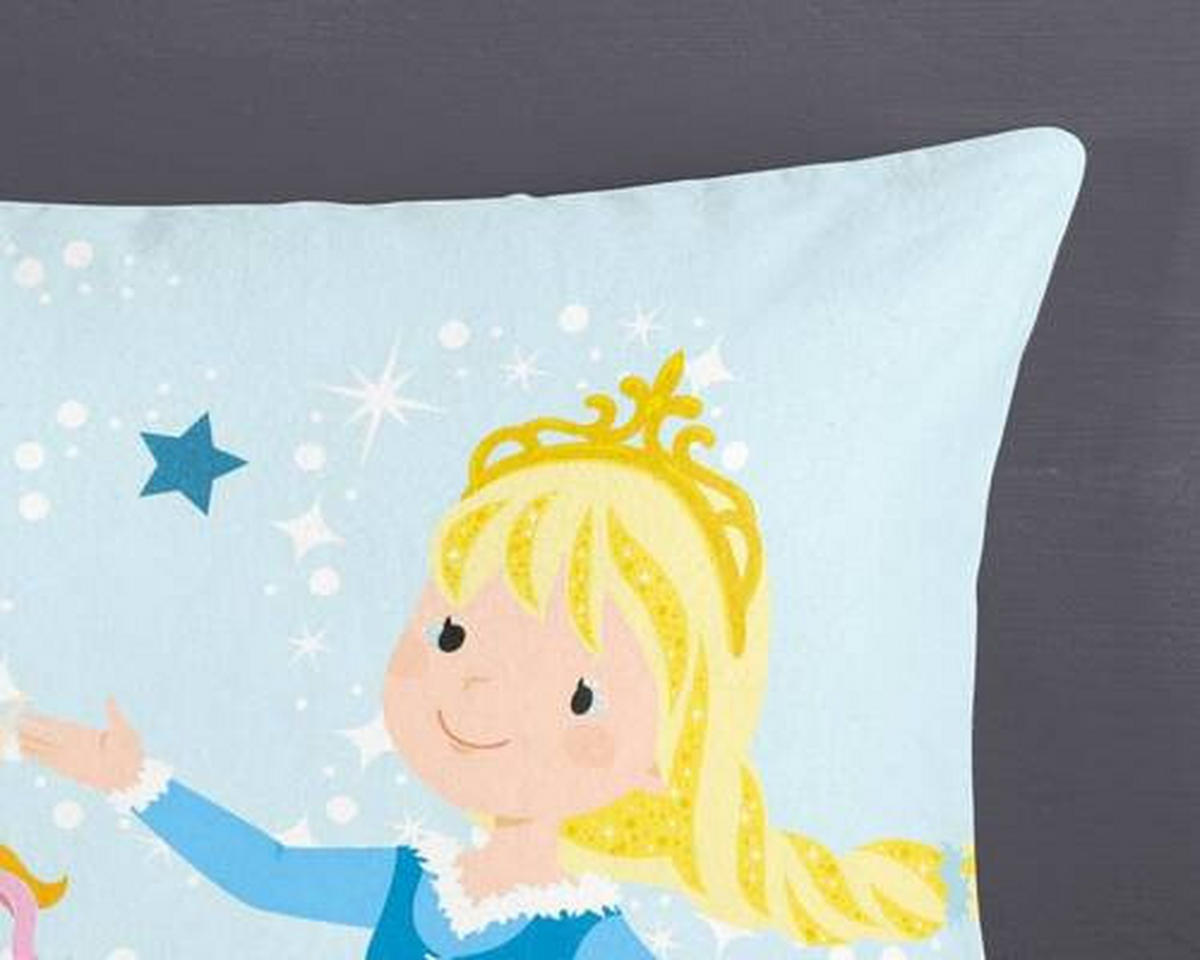 KINDERBETTWÄSCHE Iceprincess Biber 135/200 cm  - Blau, Design, Textil (135/200cm)