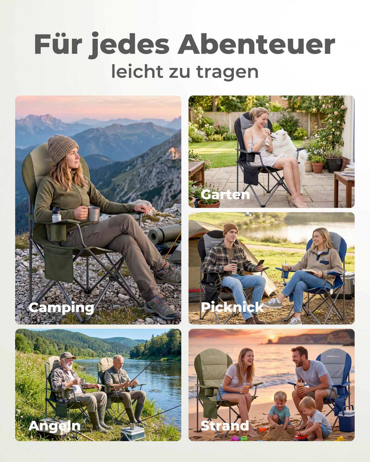 CAMPINGSESSEL - Dunkelgrün/Silberfarben, Basics, Textil/Metall (84/110/60cm) - Modante