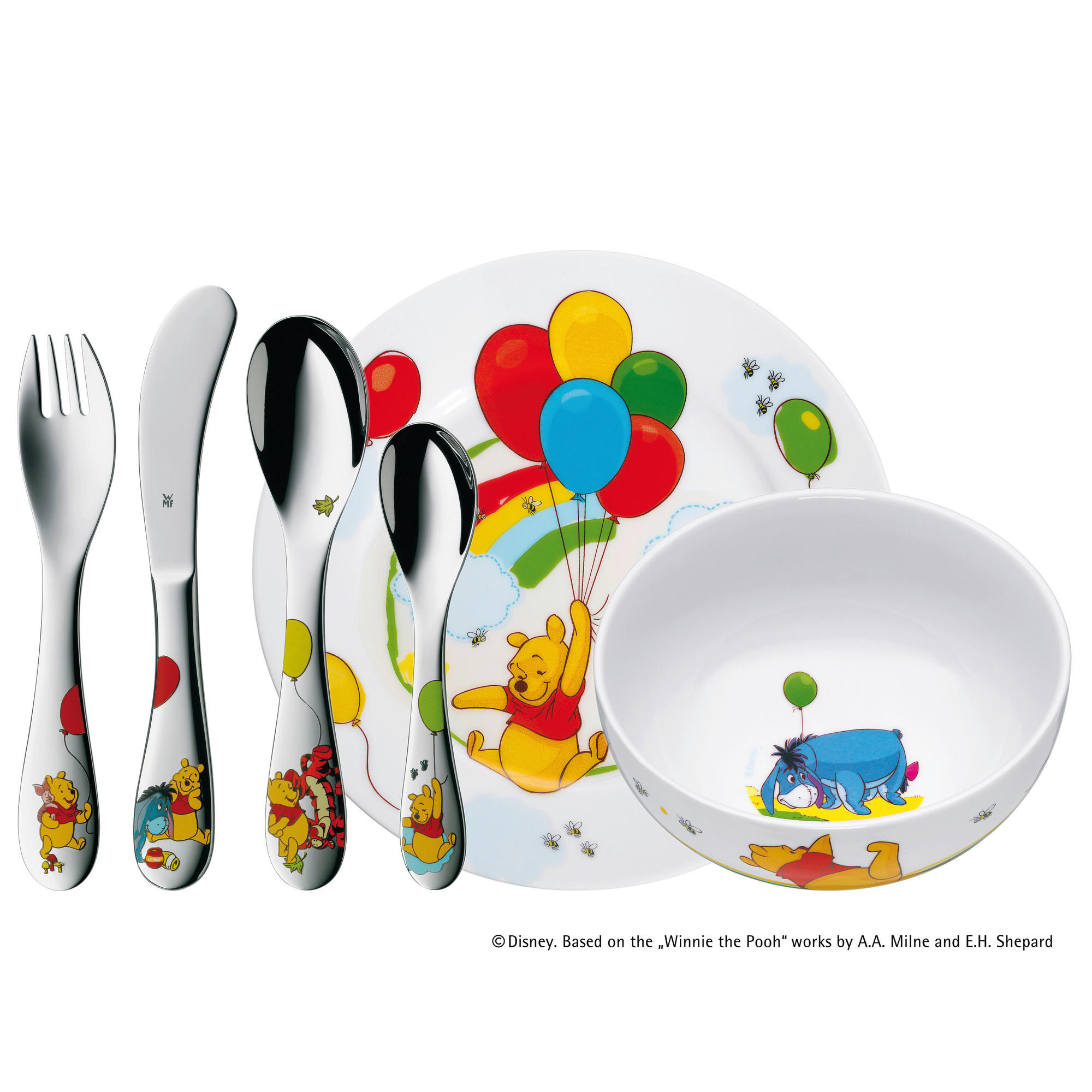JEDILNI PRIBOR  Winnie The Pooh  6-delni  nerjaveče jeklo   - večbarvno, Basics, kovina/keramika (40/25/10cm) - WMF