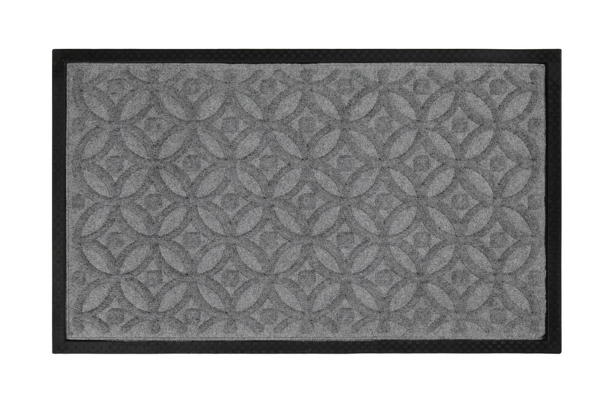 FUßMATTE 60/90 cm Midnight Mosaic  - Hellgrau, KONVENTIONELL, Kunststoff/Textil (60/90cm) - WECON HOME