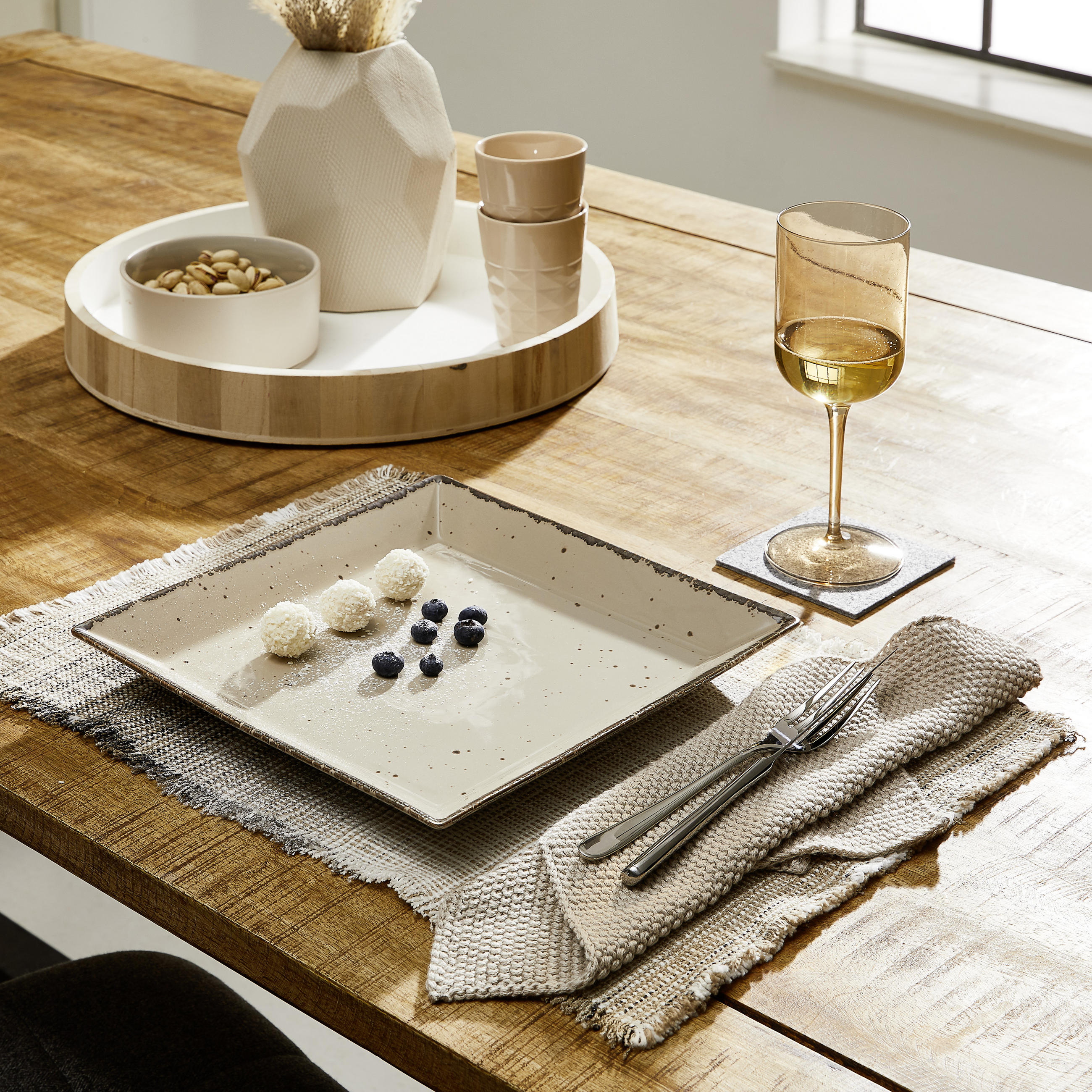SERVIERPLATTE - Taupe, LIFESTYLE, Keramik (28/28cm) - Landscape