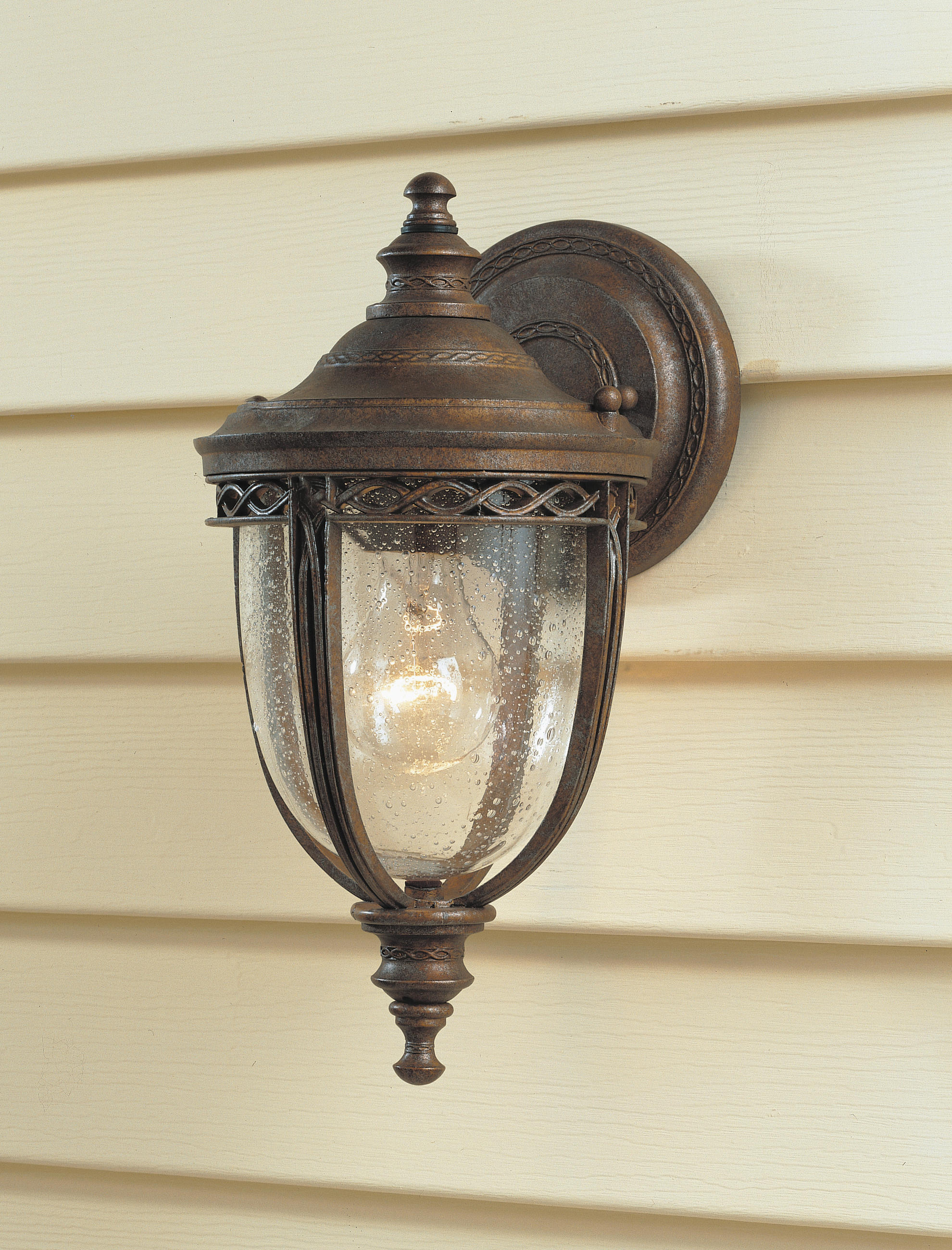 AUSSENWANDLEUCHTE - Bronzefarben, Konventionell, Glas/Metall (16.7/32.1/19.1cm) - Elstead Lighting