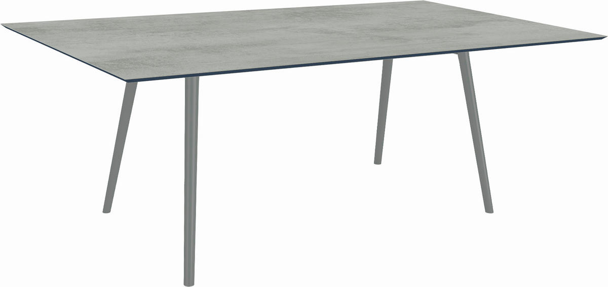 GARTENTISCH Kunststoff Grau rechteckig  - Anthrazit/Grau, MODERN, Kunststoff/Metall (180/100/75cm) - Stern