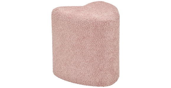 HOCKER Vliesstoff, Bouclé Pink  - Pink, Trend, Textil (41/44/41cm) - Xora