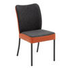 STUHL Webstoff Echtleder Anthrazit, Orange  - Anthrazit/Orange, Design, Leder/Textil (46/89/63cm) - Bert Plantagie