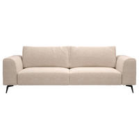 4-SITS SOFFA i flockad beige  - beige/svart, Design, metall/trä (302/87/88cm) - MID.YOU