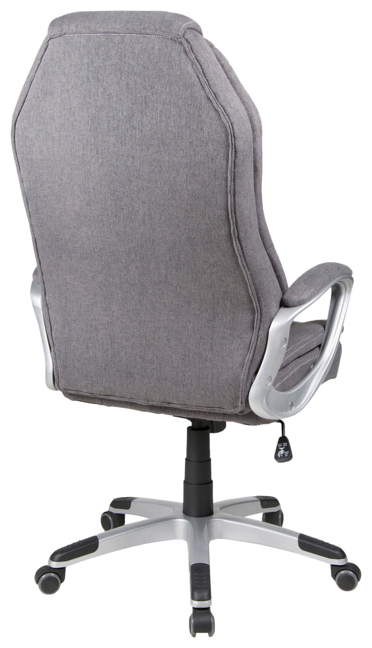 CHEFSESSEL Webstoff Dunkelgrau  - Dunkelgrau/Silberfarben, KONVENTIONELL, Kunststoff/Textil (66/116-124/66cm) - Boxxx