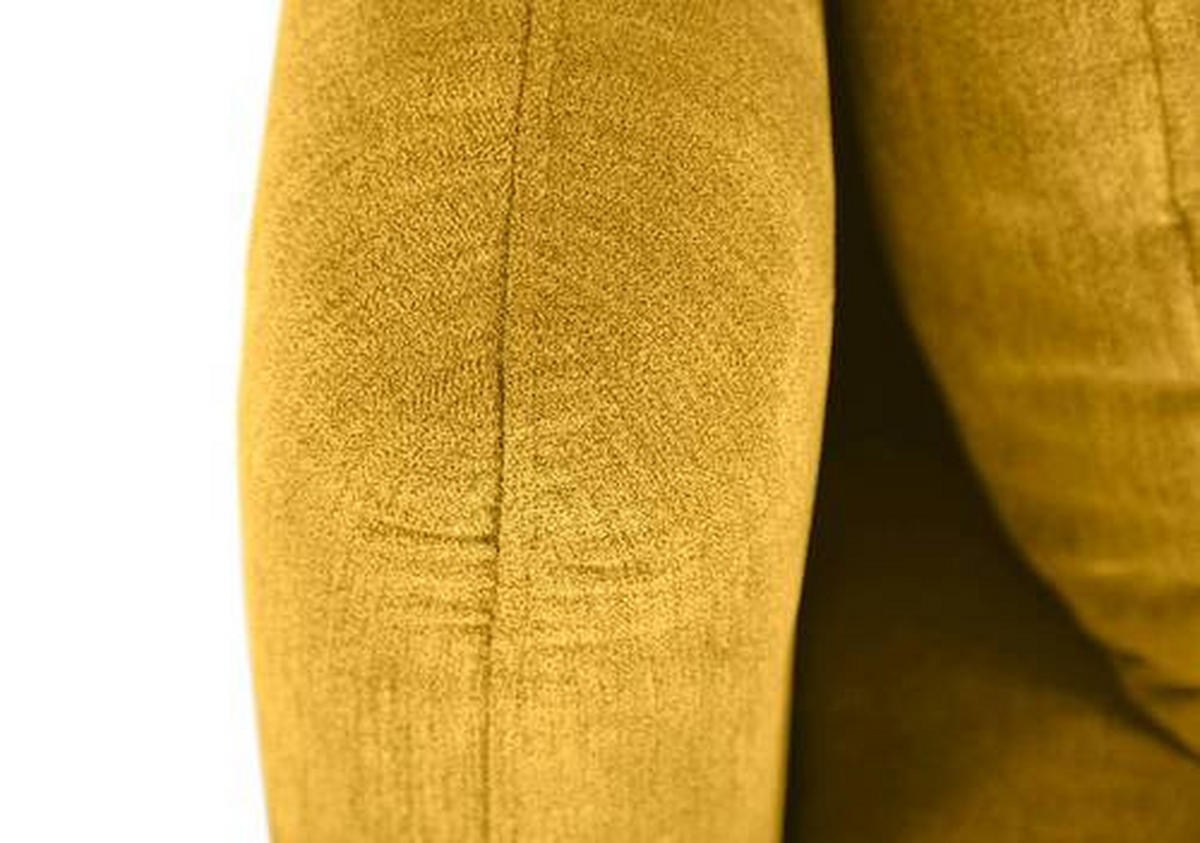 SCHLAFSOFA in Flachgewebe Gelb  - Gelb/Schwarz, Design, Textil/Metall (203/75/100cm) - MID.YOU