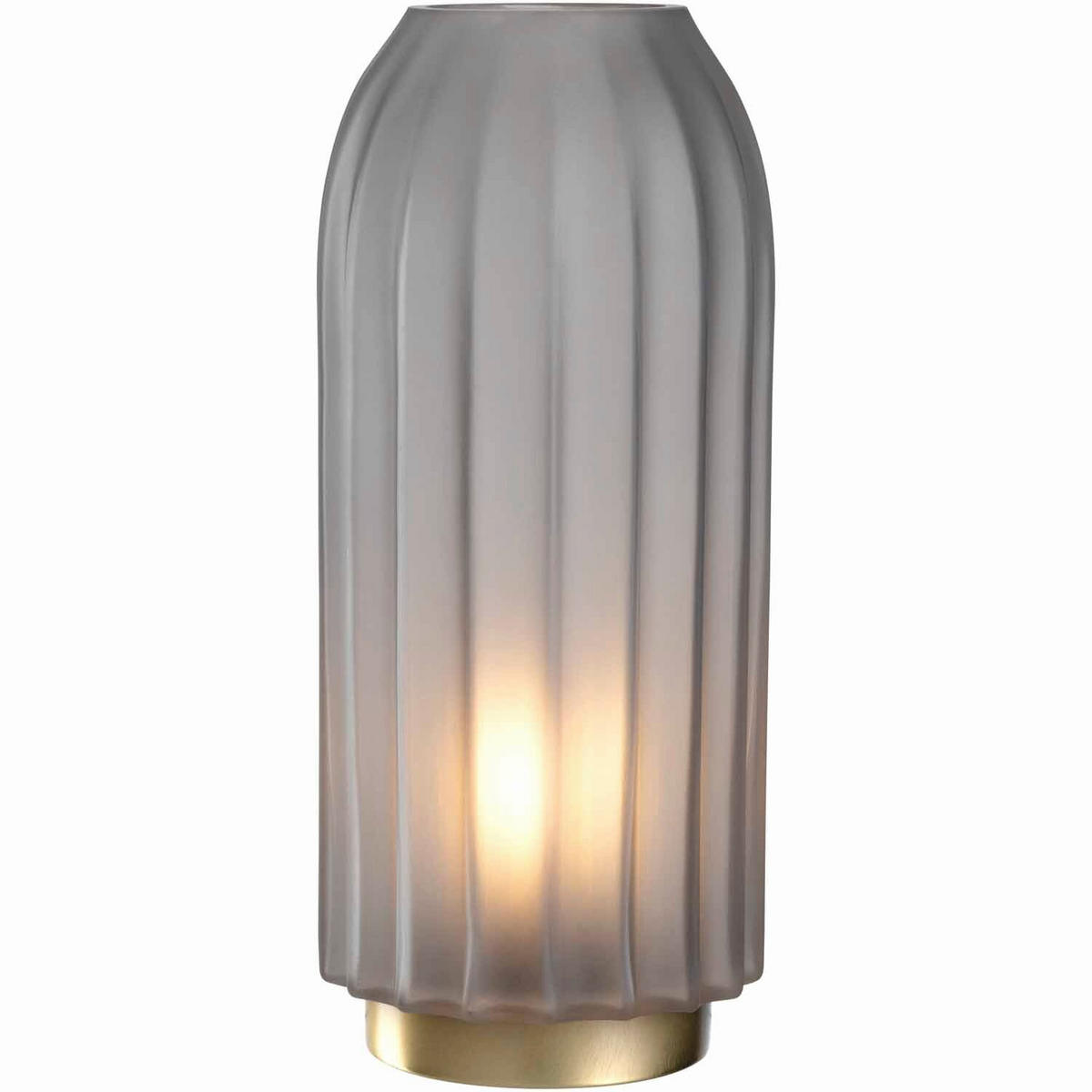 STOLNÁ LED LAMPA, 28 cm - sivá/zlatá, Lifestyle, kov/plast (28cm) - Leonardo