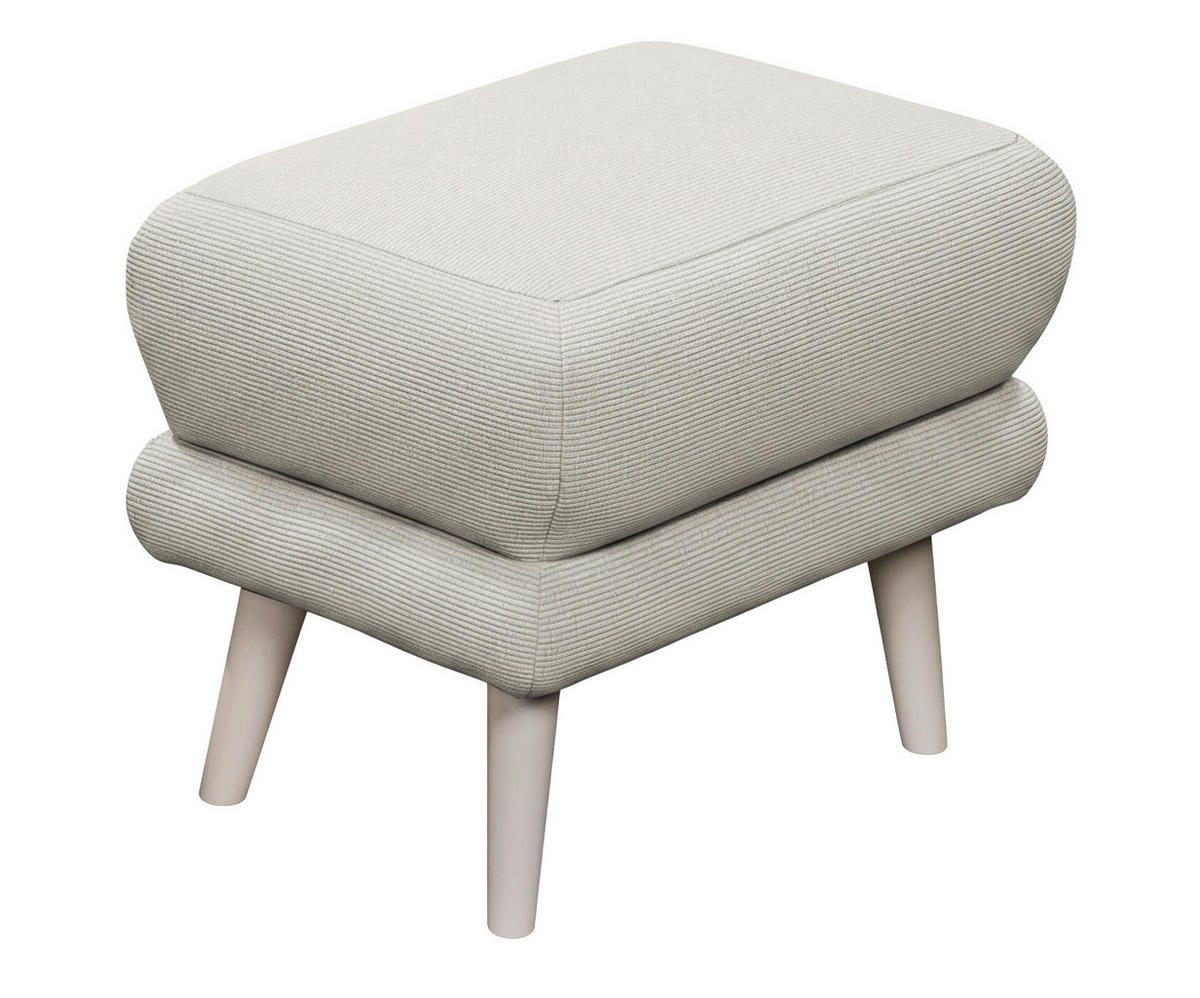 HOCKER MINA Cord Sandfarben  - Sandfarben/Kaschmir, MODERN, Holz/Textil (63/43/42cm) - MID.YOU