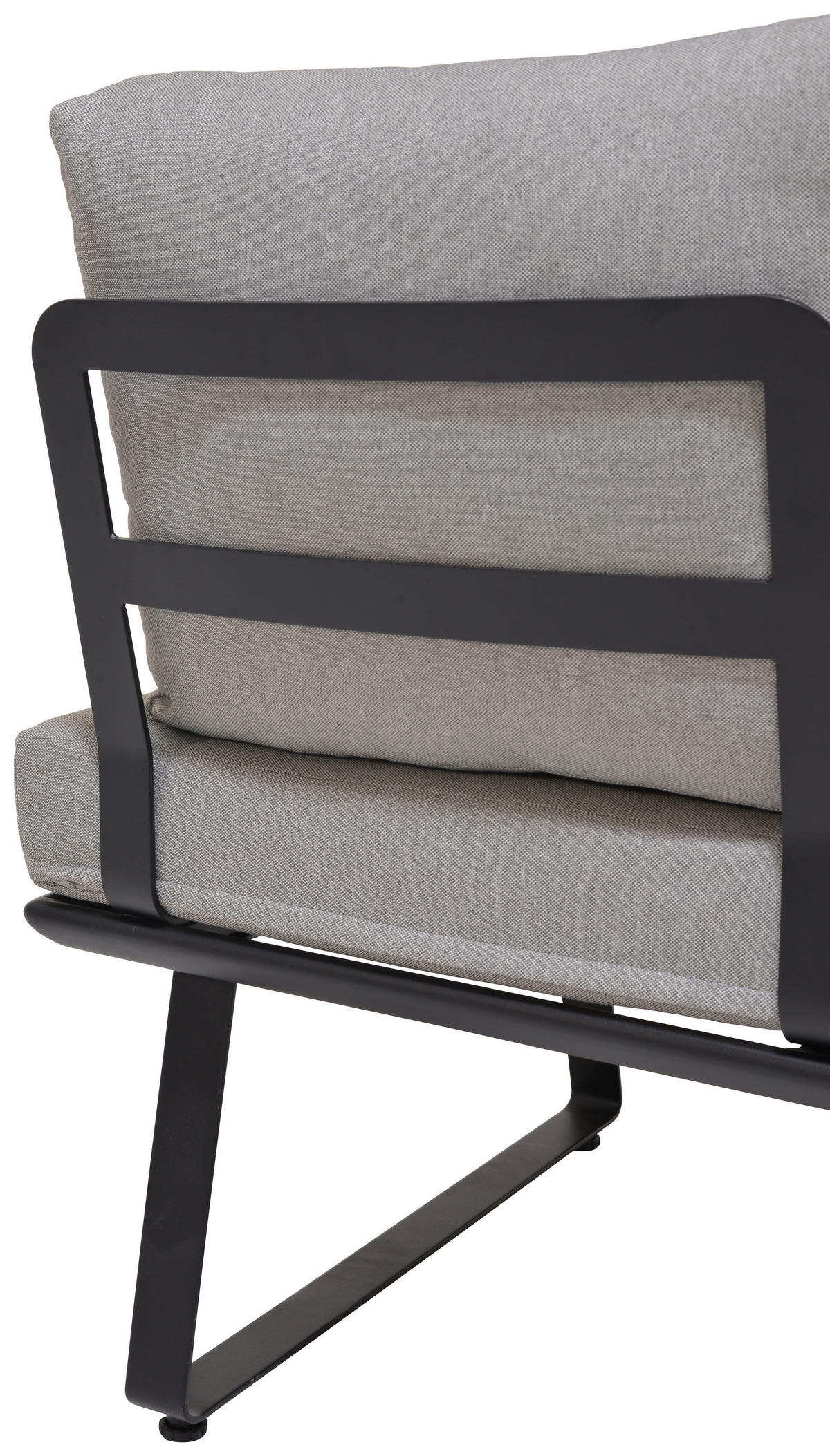GARTENBANK 177/74,7/73,3 cm  Carbonstahl  - Hellgrau/Schwarz, Design, Textil/Metall (177/74,7/73,3cm) - Ambia Garden