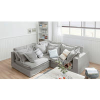 ECKSOFA Webstoff Hellgrau  - Hellgrau/Schwarz, Design, Kunststoff/Textil (238/222cm) - P & B