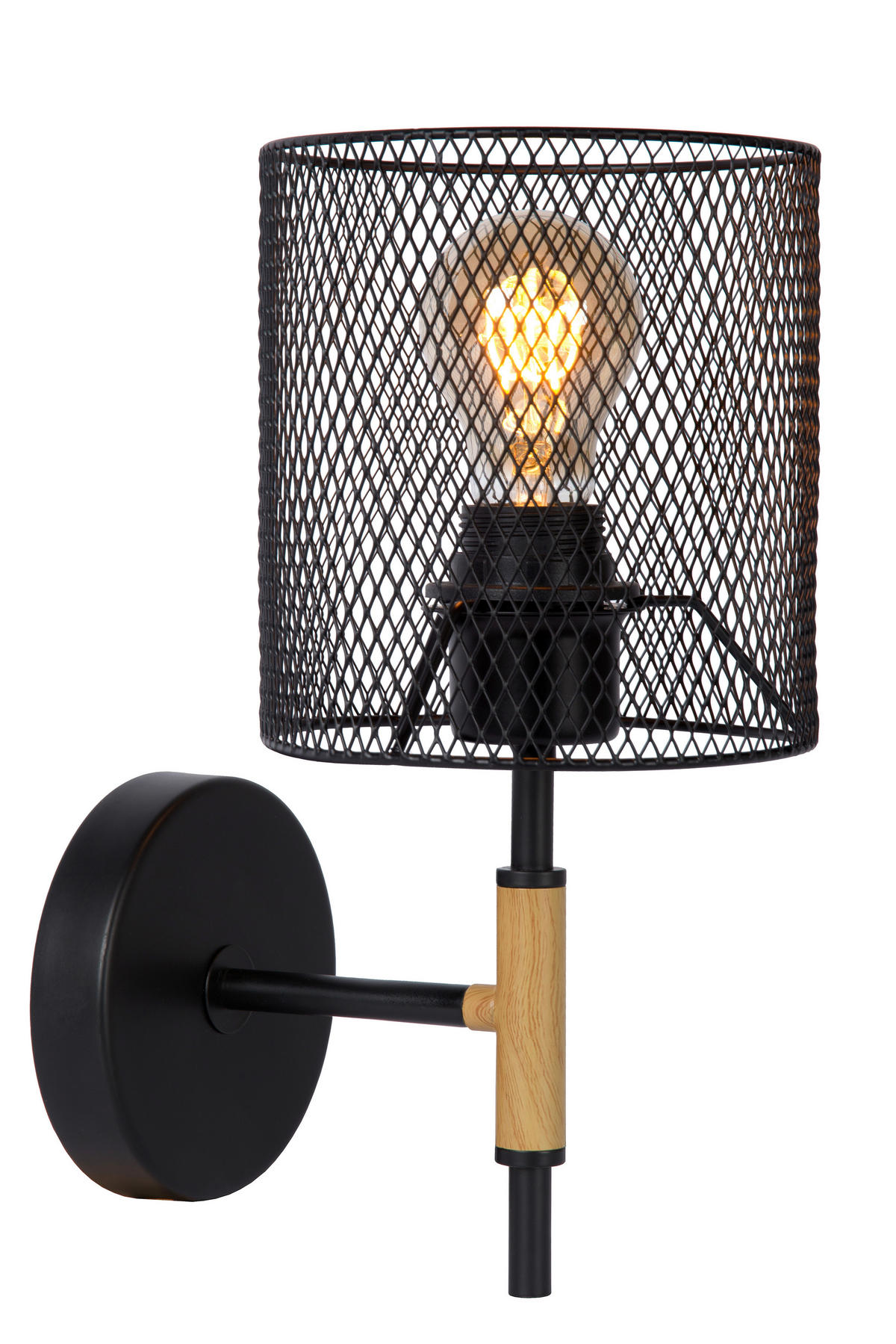 WANDSTRAHLER 15/20/32 cm   - Schwarz, Basics, Metall (15/20/32cm) - Lucide