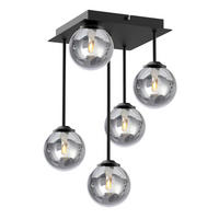 HÄNGELEUCHTE 25,5/25,5/41 cm    - Schwarz, Trend, Glas/Metall (25,5/25,5/41cm) - Novel