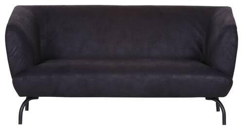 2-SITZER-SOFA Mikrofaser Anthrazit, Braun  - Anthrazit/Schwarz, KONVENTIONELL, Textil/Metall (165/79/85cm) - Carryhome