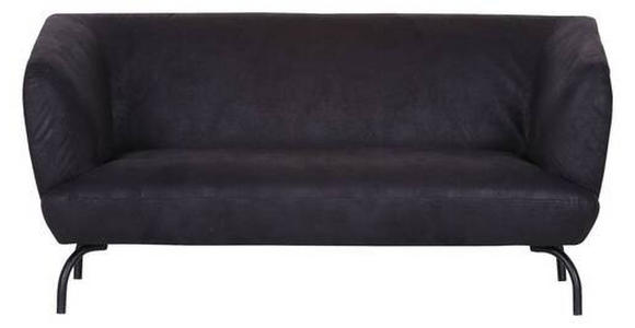 2-SITZER-SOFA Mikrofaser Anthrazit, Braun  - Anthrazit/Schwarz, KONVENTIONELL, Textil/Metall (165/79/85cm) - Carryhome