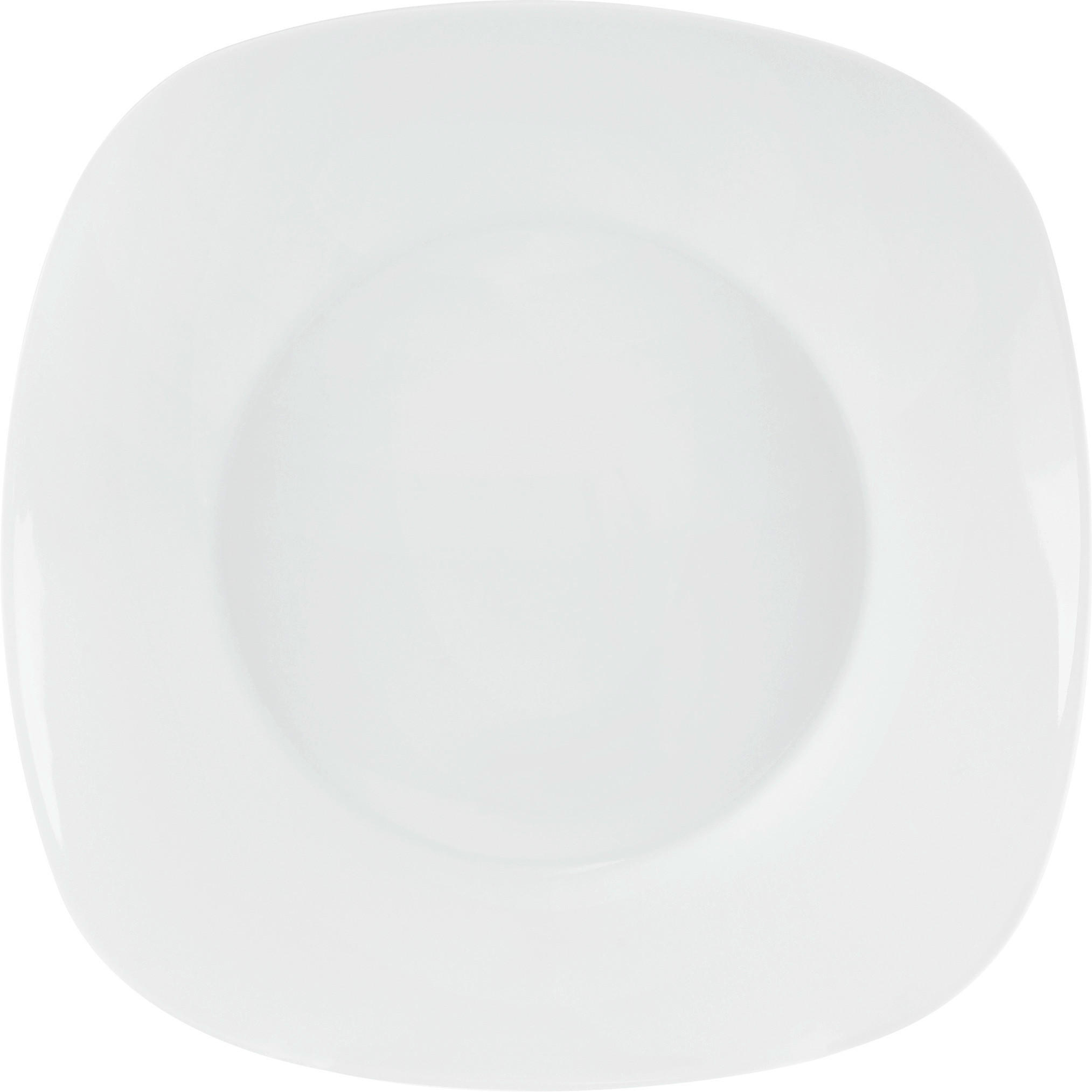 SUPPENTELLER Bone China Square 23 cm   - Weiß, Basics, Keramik (23cm) - Boxxx