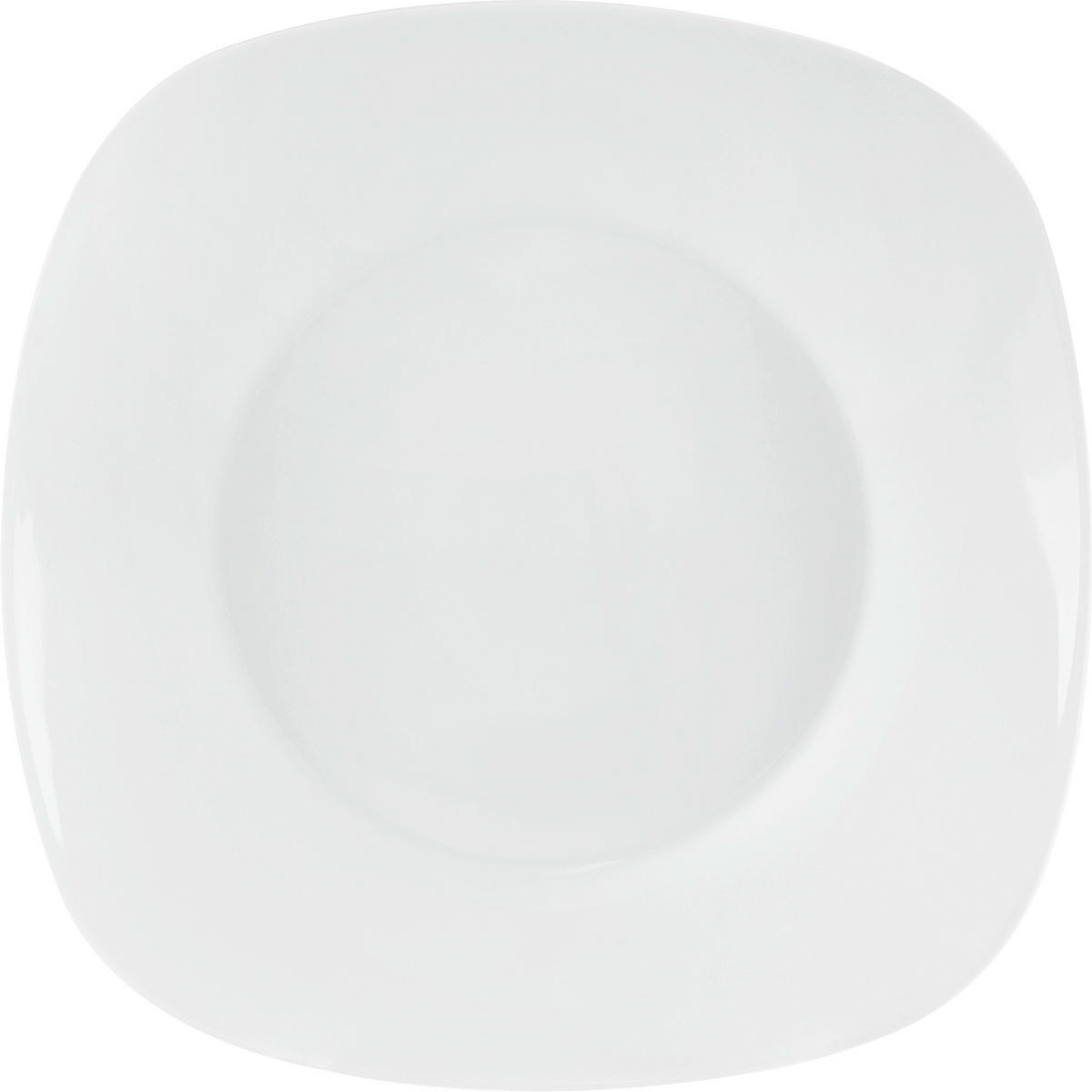 DUBOKI TANJIR  23 cm        Bone China Square  - bela, Dizajnerski, keramika (23cm) - Boxxx