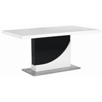 STOL ZA BLAGOVAONICU  crna, bijela  metal, drvni materijal  - bijela/crna, Design, drvni materijal/metal (160/90/76cm) - Xora