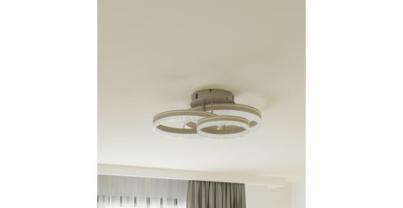 LED-DECKENLEUCHTE 72/63/22 cm   - Cappuccino, Design, Kunststoff/Metall (72/63/22cm) - Novel