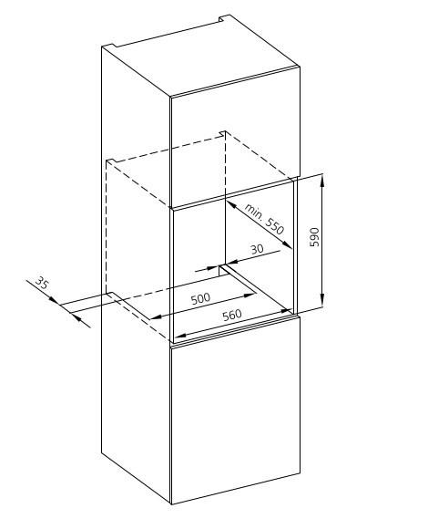 Thumbnail - Oranier Backofenset, Schwarz, Metall, Glas, 59.6x59.5x56.9 cm, Elektronikuhr, Restwärmeanzeige je Kochzone, flächenbündi...