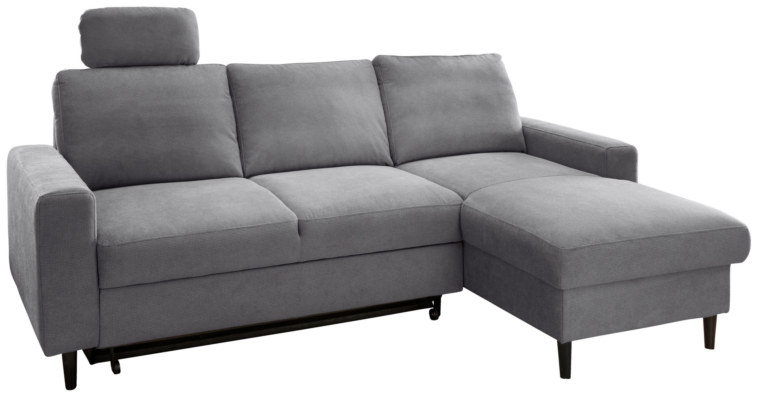 Thumbnail - Livetastic Eckschlafsofa Passione, Dunkelgrau, Textil, Buche, Uni, 4-Sitzer, 234x147 cm, Made in EU, Typenauswahl, Rücke...