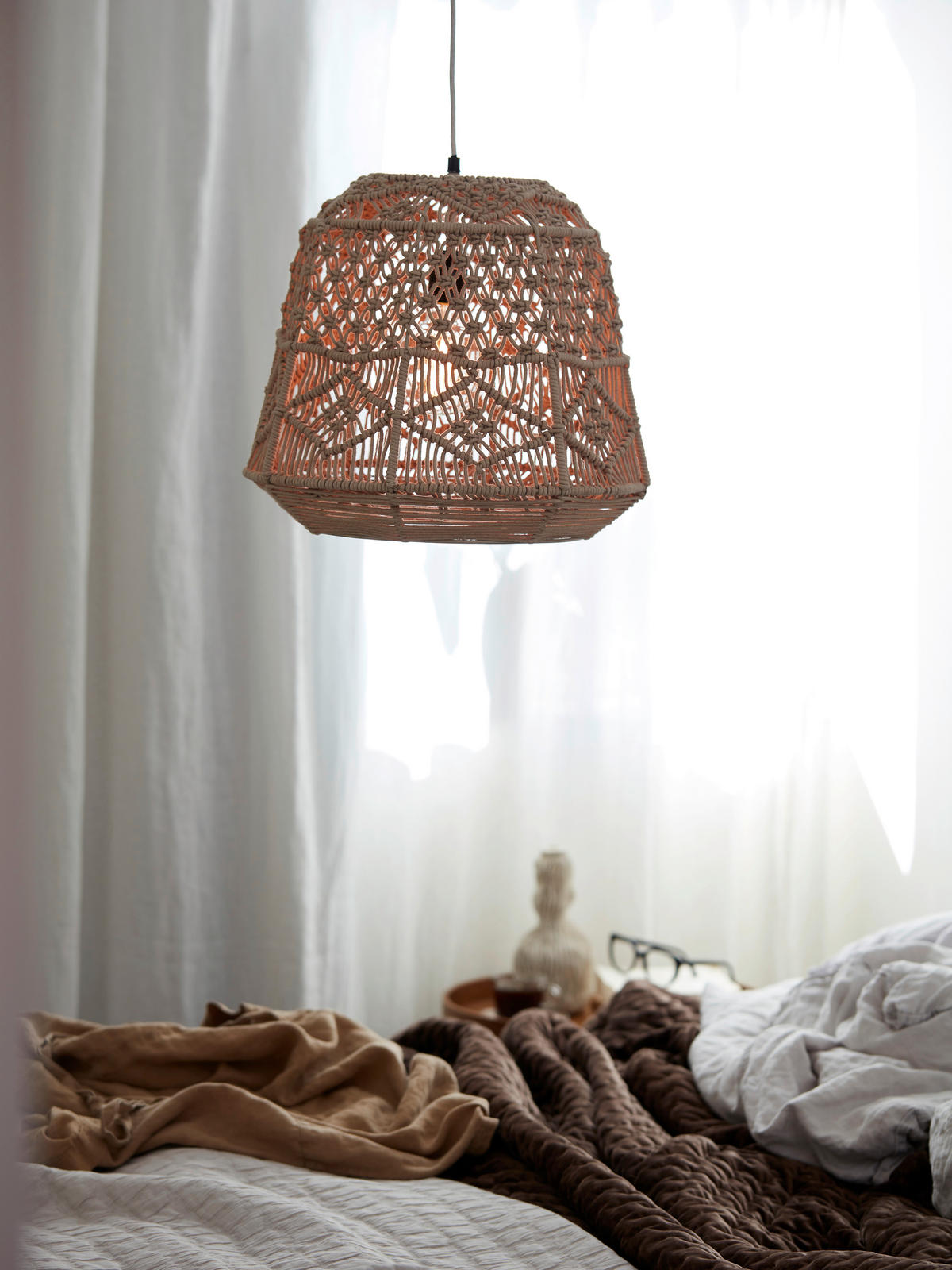 HÄNGELEUCHTE PR Home Jippie 40/38/40 cm   - Beige, KONVENTIONELL, Naturmaterialien (40/38/40cm)