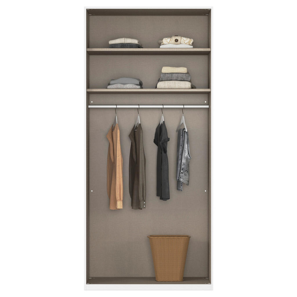 Thumbnail - Rauch Möbel Drehtürenschrank Rauch Alabama, Eiche Artisan, Dunkelgrau, Metall, 2 Fächer, 91x229x54 cm, Blauer Engel, Gol...