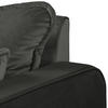 3-SITZER-SOFA in Mikrofaser Dunkelgrau  - Wengefarben/Dunkelgrau, Design, Holz/Textil (193/86/87cm) - Livetastic