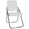 BESUCHERSTUHL Weiß  - Chromfarben/Weiß, Basics, Textil/Metall (46/90/40cm) - MID.YOU