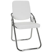 BESUCHERSTUHL Weiß  - Chromfarben/Weiß, Basics, Textil/Metall (46/90/40cm) - MID.YOU