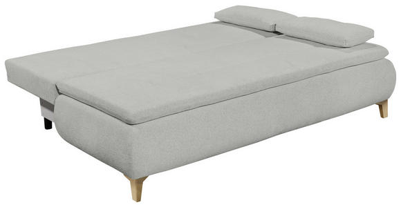 SCHLAFSOFA Webstoff Hellgrau  - Eichefarben/Hellgrau, Design, Kunststoff/Textil (202/94/104cm) - Carryhome