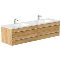 WASCHTISCHKOMBI 180 cm  - Eichefarben/Weiß, Basics, Holzwerkstoff/Stein (180cm) - MID.YOU