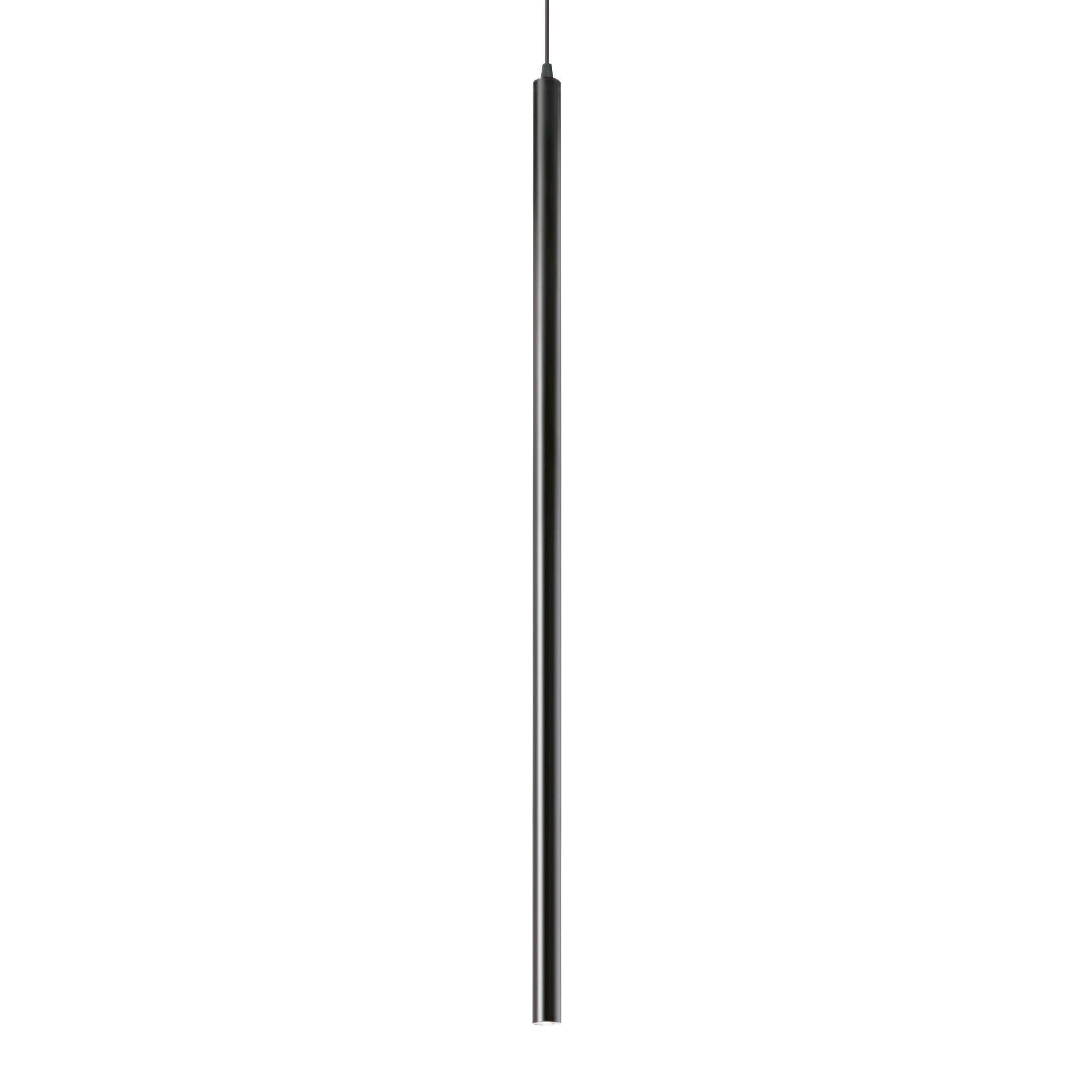 LED-HÄNGELEUCHTE Ultrathin 3/12,5\30,8 cm   - Schwarz, Design, Metall (3/12,5\30,8cm) - Ideal Lux
