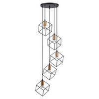 HÄNGELEUCHTE 50/60-245,5 cm  - Messingfarben/Schwarz, Design, Metall (50/60-245,5cm)