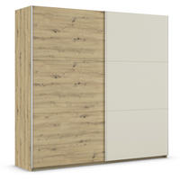 SCHWEBETÜRENSCHRANK 218/210/59 cm 2-türig Champagner, Eiche Artisan  - Champagner/Alufarben, Design, Holzwerkstoff/Metall (218/210/59cm) - Rauch Möbel