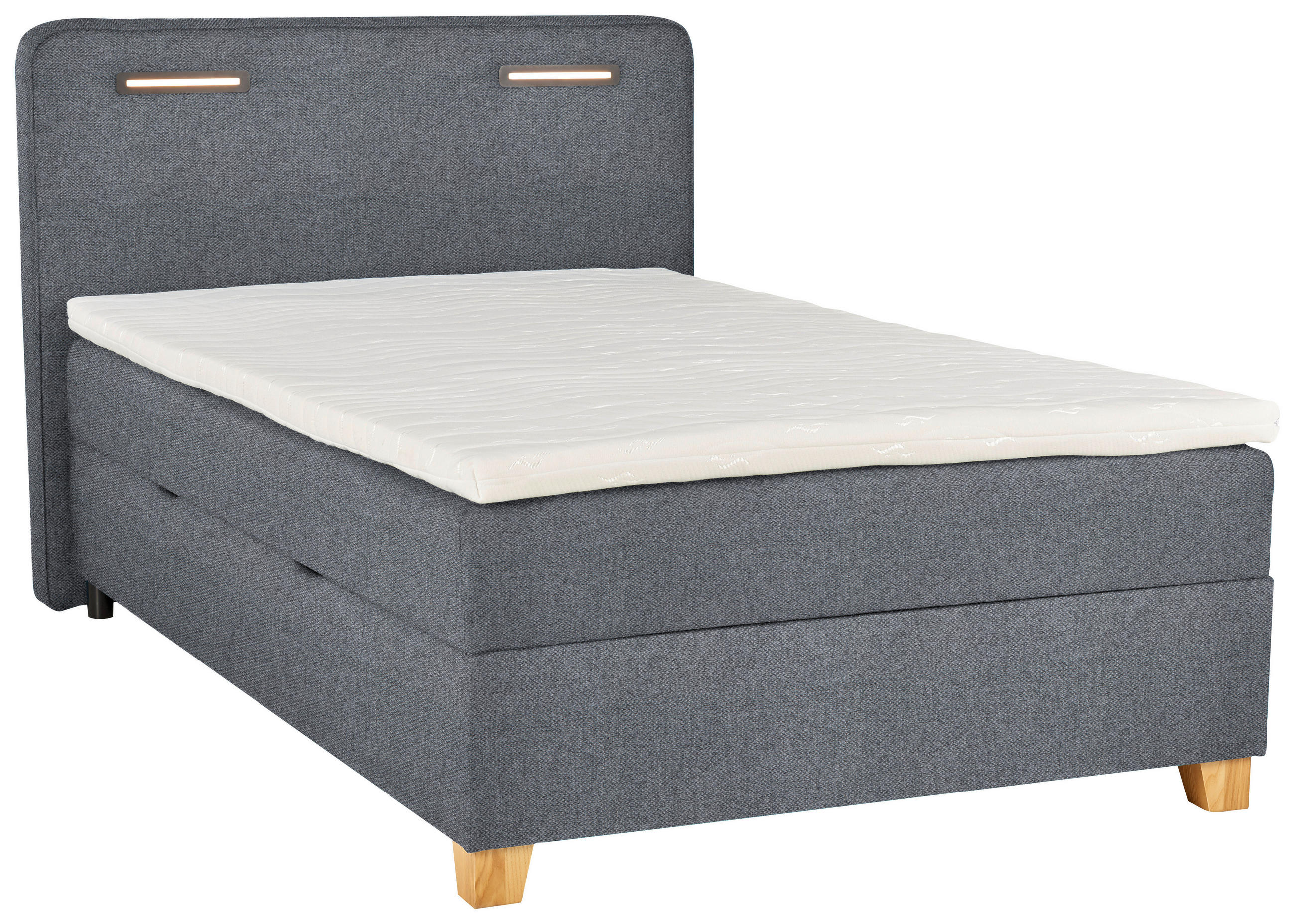 BOXBETT 120/200 cm  in Dunkelgrau  - Dunkelgrau, Konventionell, Holz/Textil (120/200cm) - Moderano