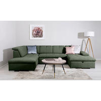 WOHNLANDSCHAFT Ramzes Grün  - Grau/Grün, Design, Textil/Metall (215/328/173cm) - MID.YOU