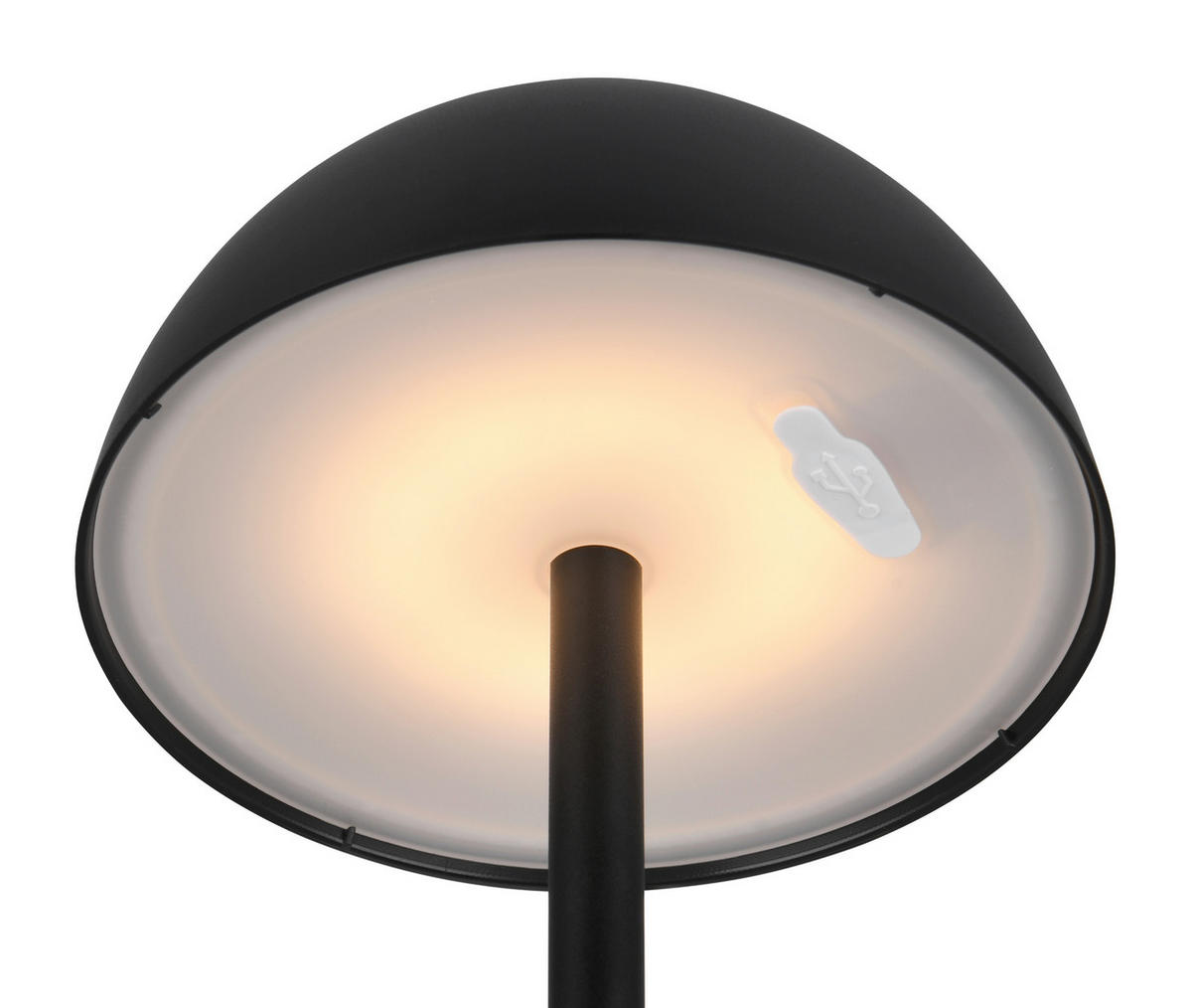 NABÍJATEĽNÁ STOLNÁ LAMPA 13,5/30 cm - čierna, Trend, plast (13,5/30cm)