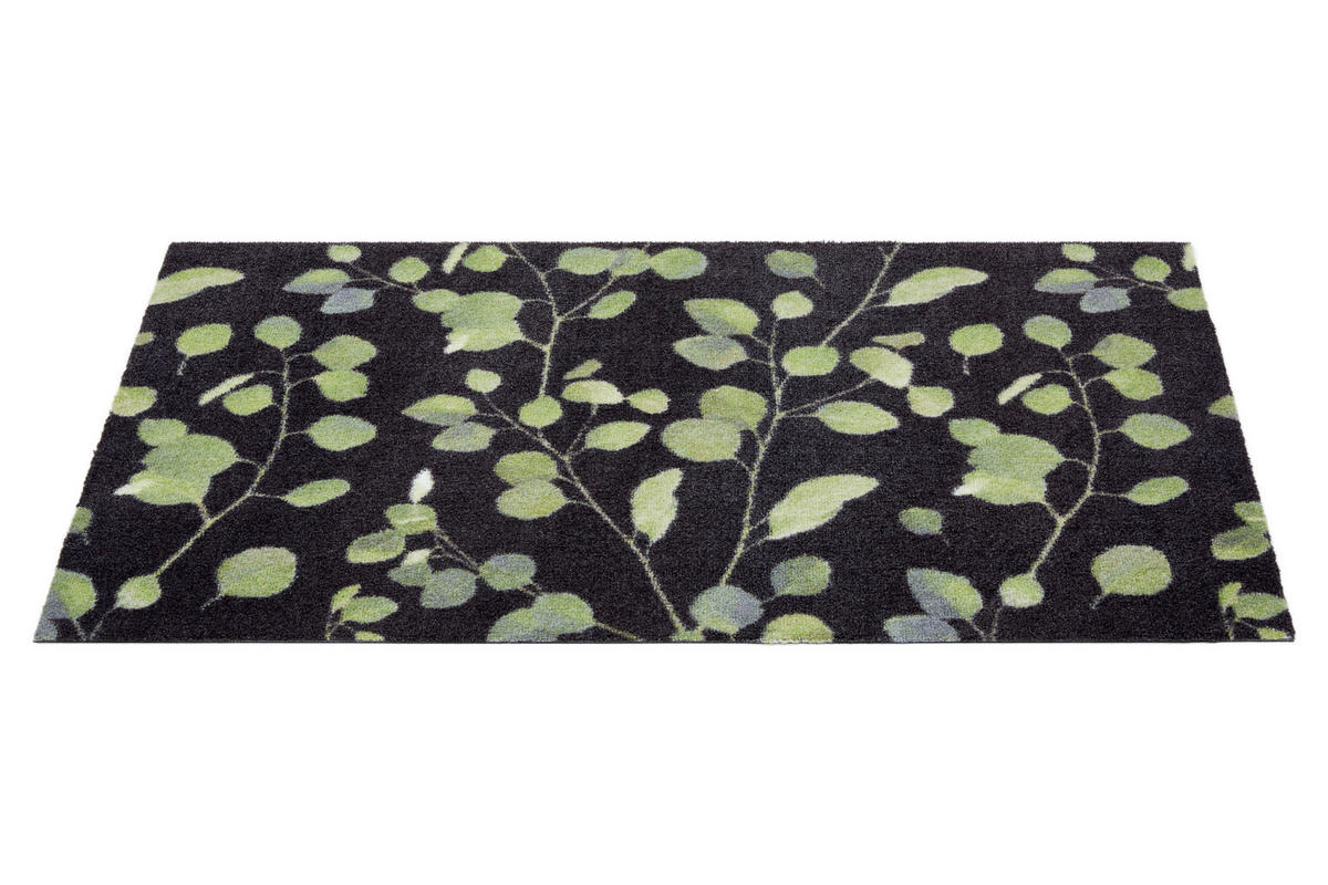 FUßMATTE 66/110 cm  - Schwarz/Grün, Design, Textil (66/110cm) - Esposa