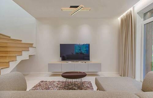 STROPNA LED-SVETILKA 24 W//3000 K/230 V/ - črna/opal, Basics, kovina/umetna masa (51,5/36,5/11cm) - Globo