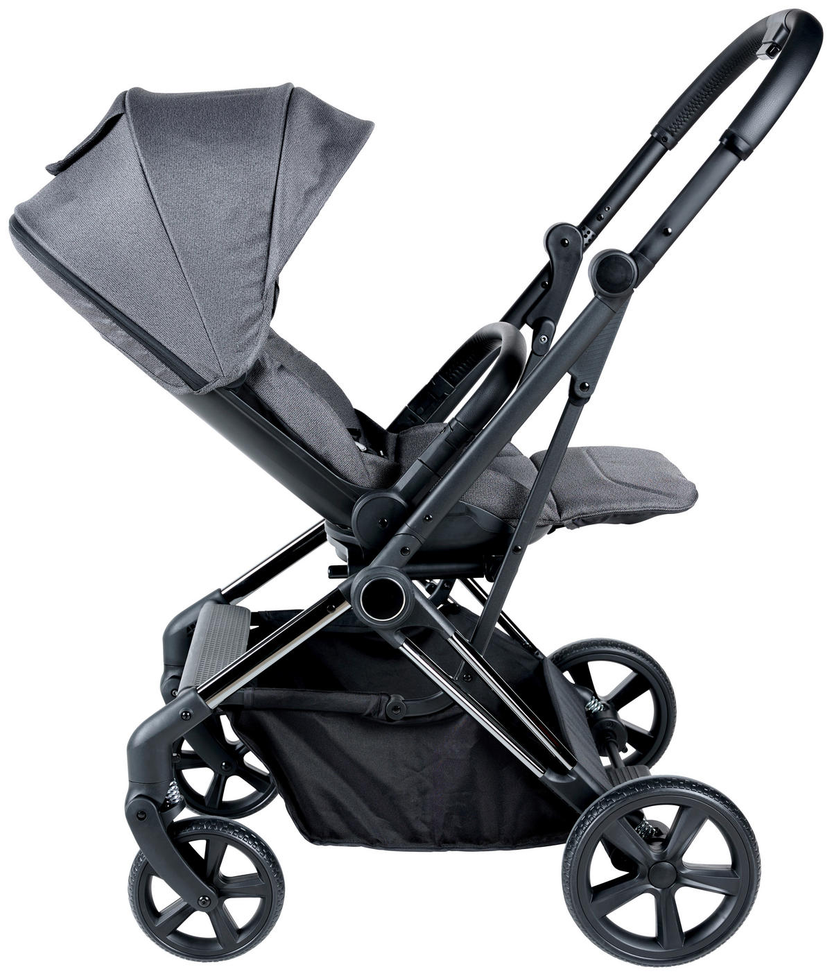 BUGGY TWIRL  - Schwarz/Grau, Trend, Kunststoff/Textil (75/55/105cm) - Jimmylee