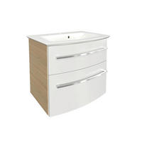 WASCHTISCHKOMBI  - Chromfarben/Eichefarben, Basics, Holzwerkstoff/Stein (63,2/12,2/46cm) - MID.YOU