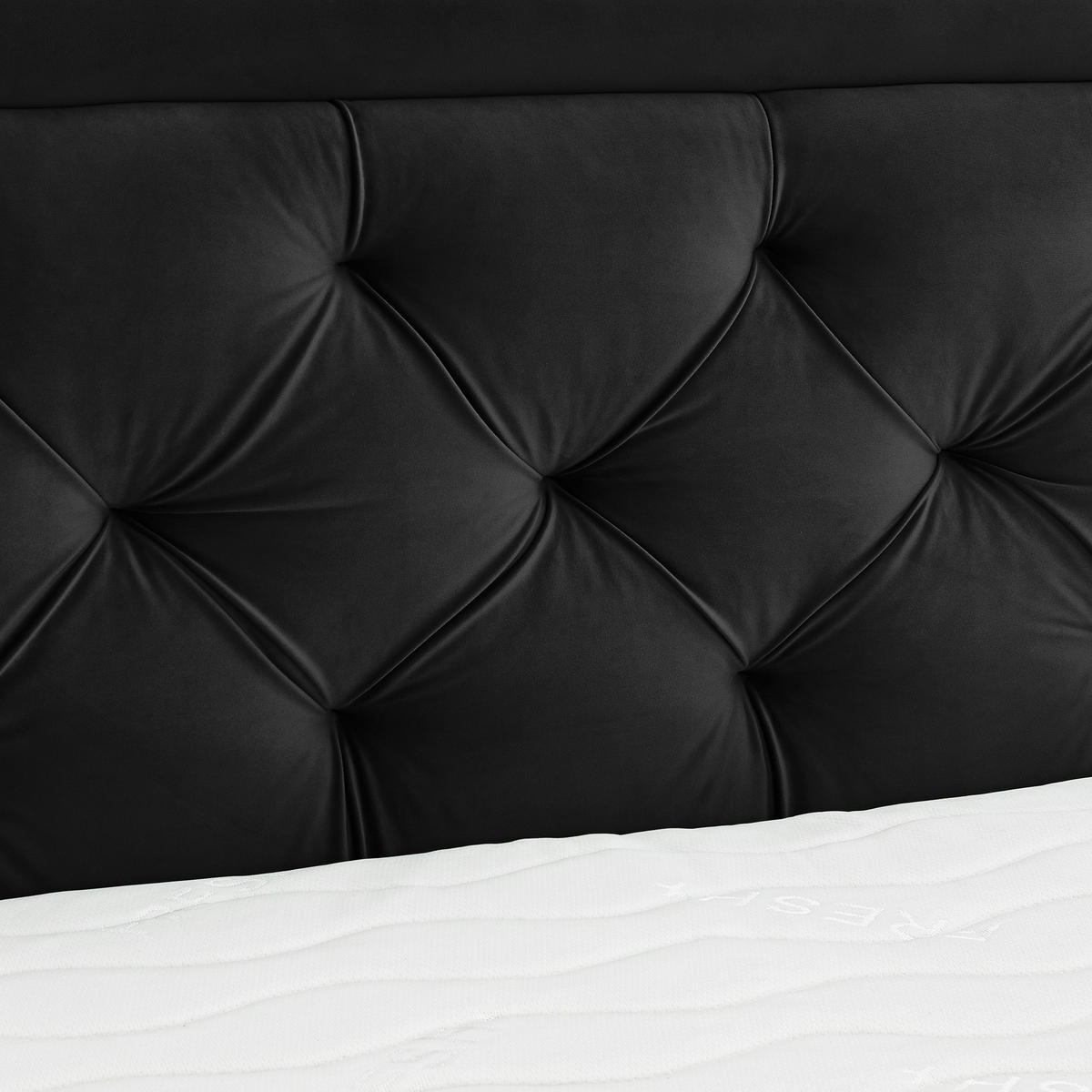 BOXSPRINGBETT 160/200 cm  in Schwarz  - Schwarz, Konventionell, Textil/Metall (160/200cm) - Boxxx
