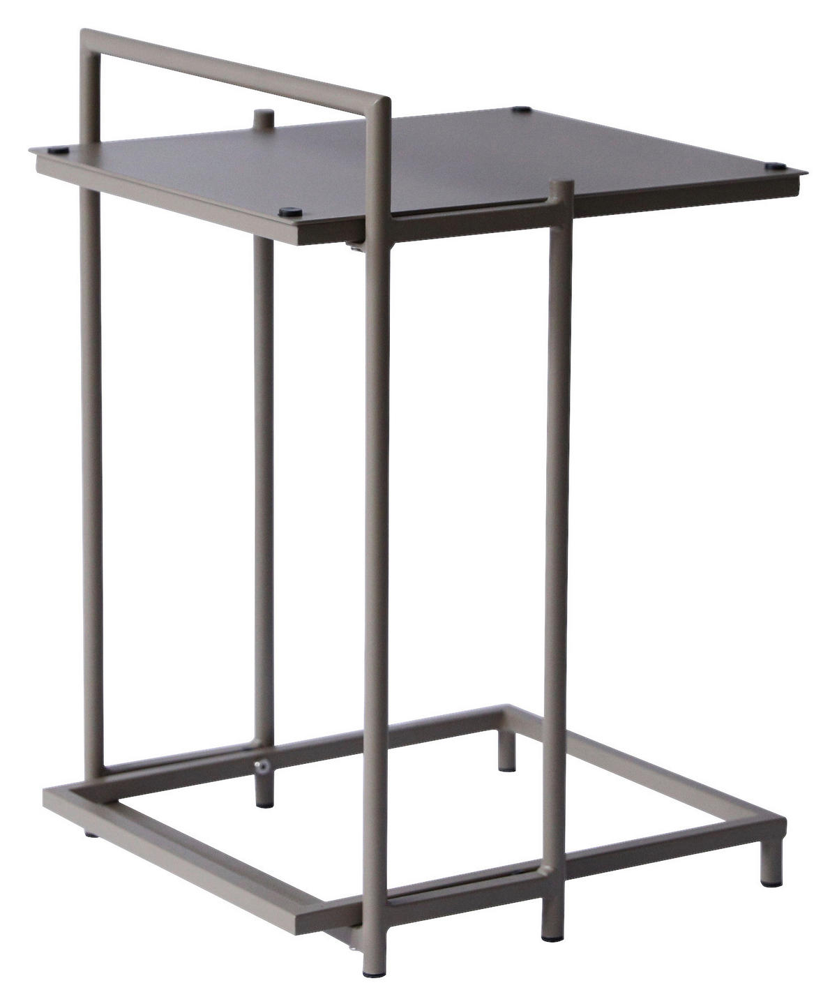 BEISTELLTISCH 40/42/60 cm Taupe rechteckig  - Taupe/Anthrazit, Design, Metall (40/42/60cm) - Xora