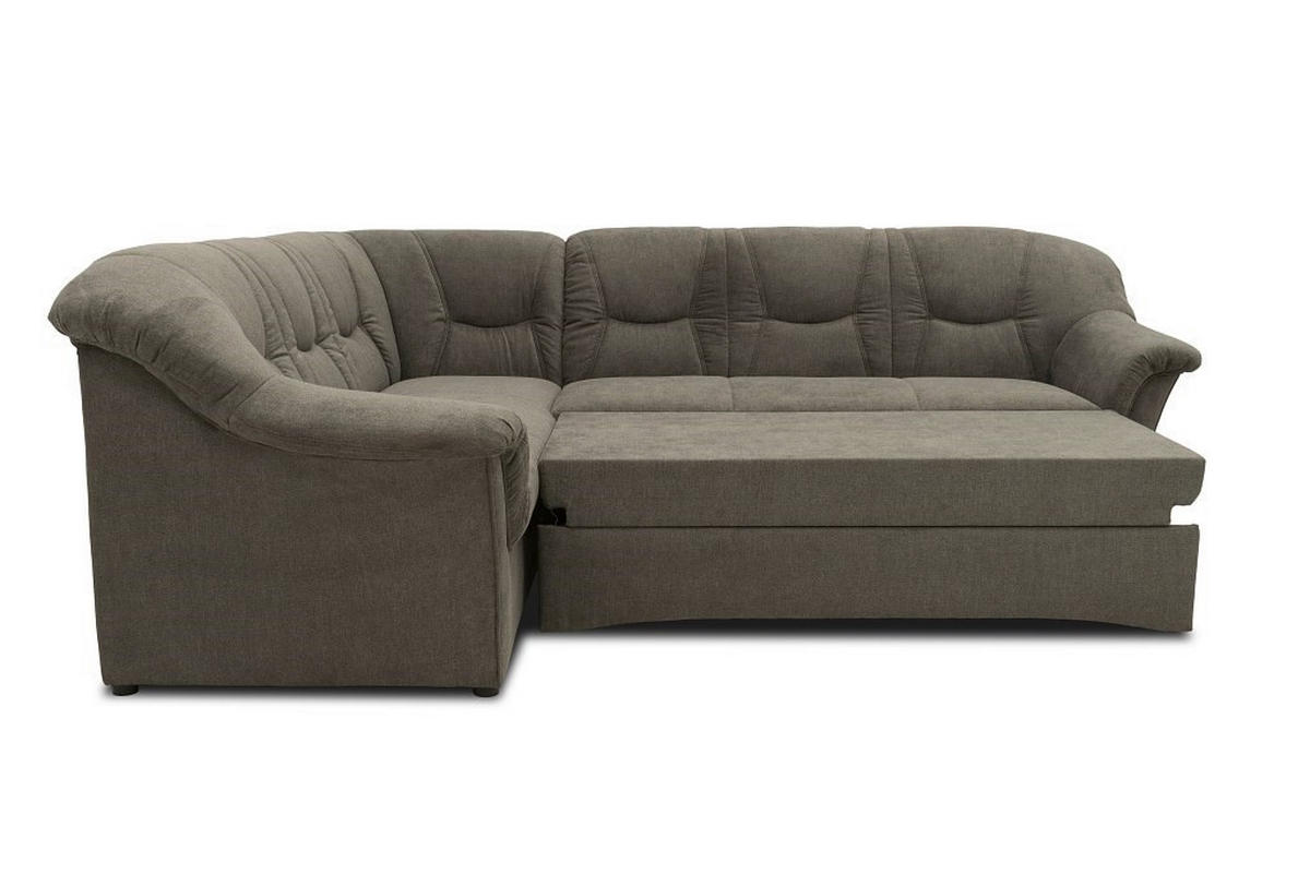 ECKSOFA Greige Mikrofaser  - Greige/Schwarz, KONVENTIONELL, Kunststoff/Textil (190/240cm) - MID.YOU